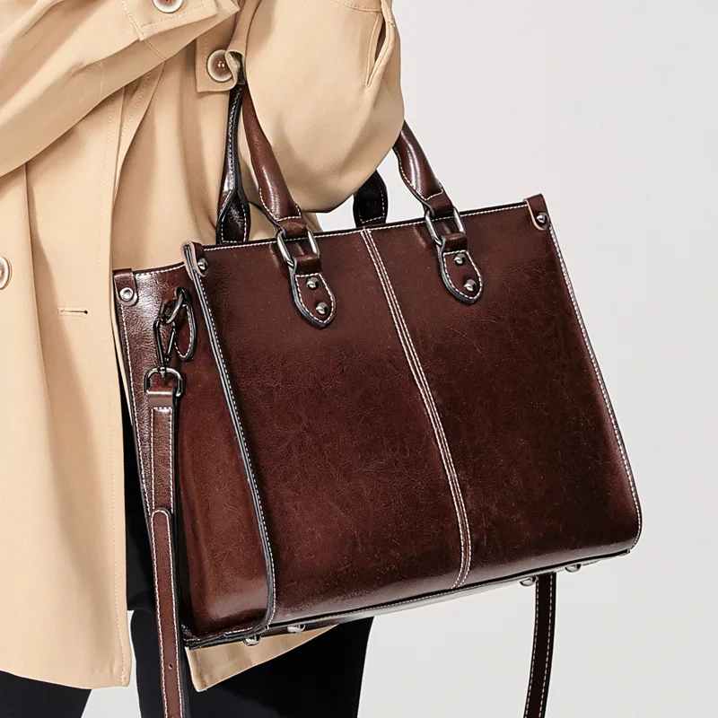 Women Handbag Cross body Shoulder Tote Bag Genuine Leather Shopping Fashion Offi