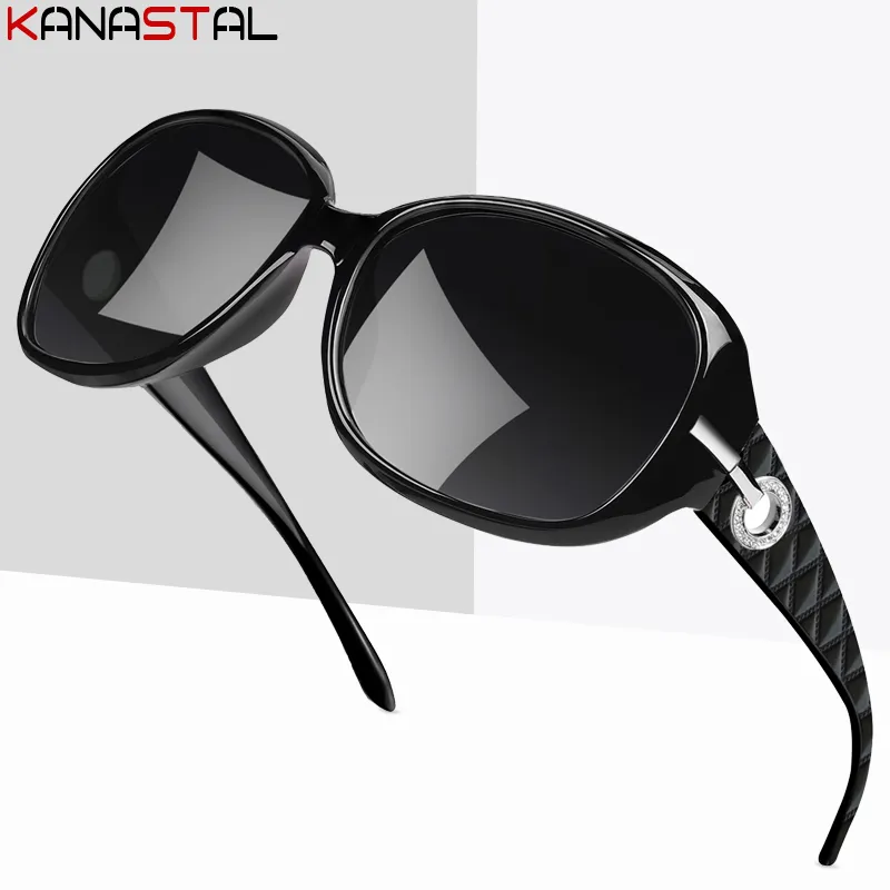Women's Polarized Sunglasses UV400 Retro Diamond Butterfly Frame Eyewear Fashion