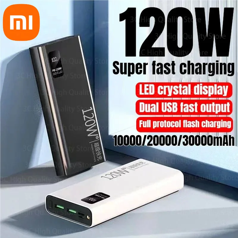 Xiaomi 120W Power Bank High Capacity 30000mAh Fast Charging Powerbank Portable B