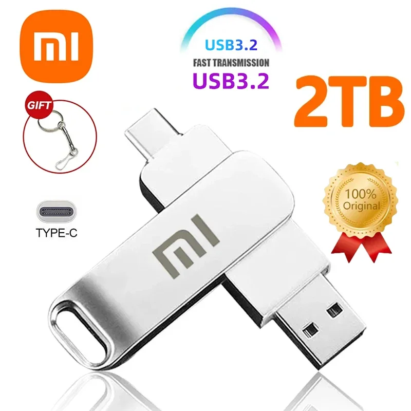 Xiaomi 2TB USB 3.2 Flash Drives High Speed Transfer Metal Pendrive Memory Card P