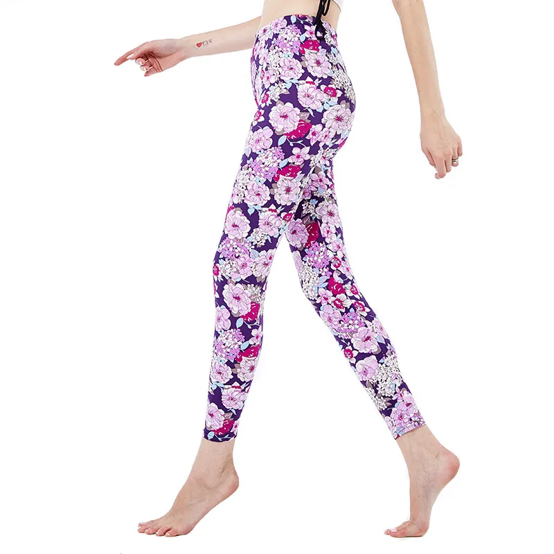 YRRETY Flowers Printed Women Legging Fitness Clothing Sporting Workout Mujer Ela