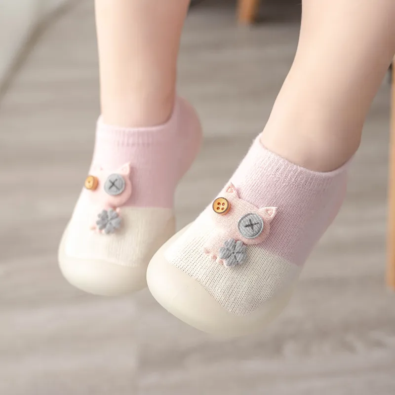 baby socks shoes for spring autumn cute cat style cotton floor shoes soft botton