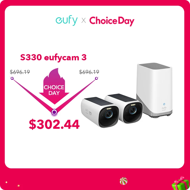 eufy security S330 eufyCam 3 Security Camera Outdoor Wireless 4K Camera Solar Pa