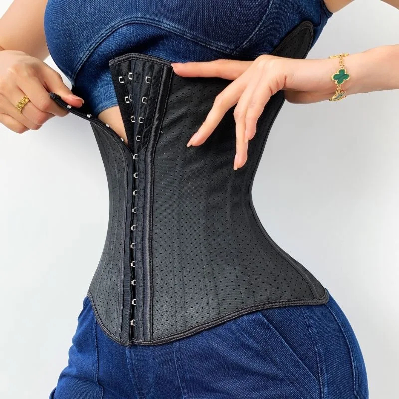 25 Steel Bones Angel's Wing Latex Waist Trainer Women Corset For Abdominal Body 