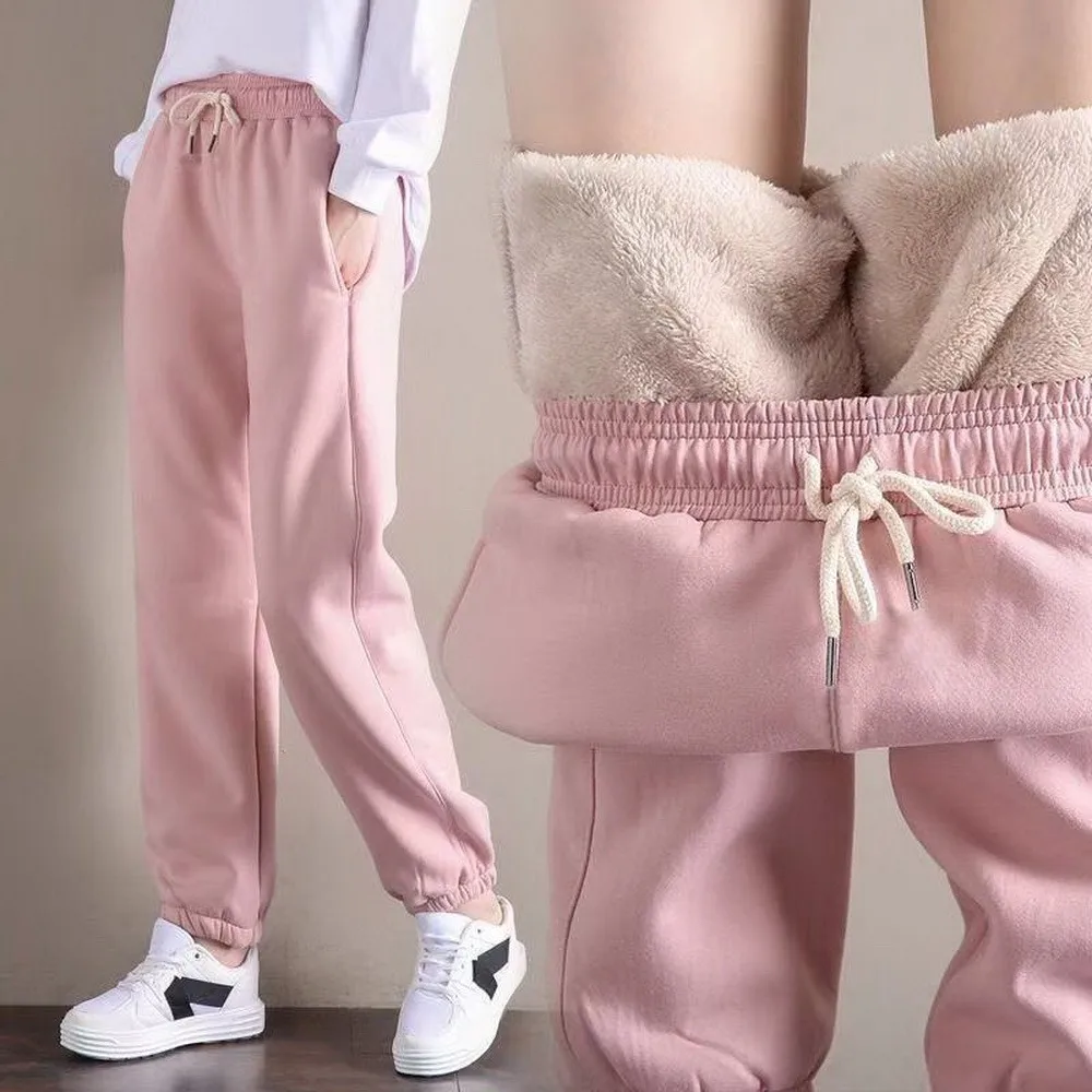 Women Winter Warm Leggings Thick Trousers Warm Fleece Plus Size Long Thicken Pan