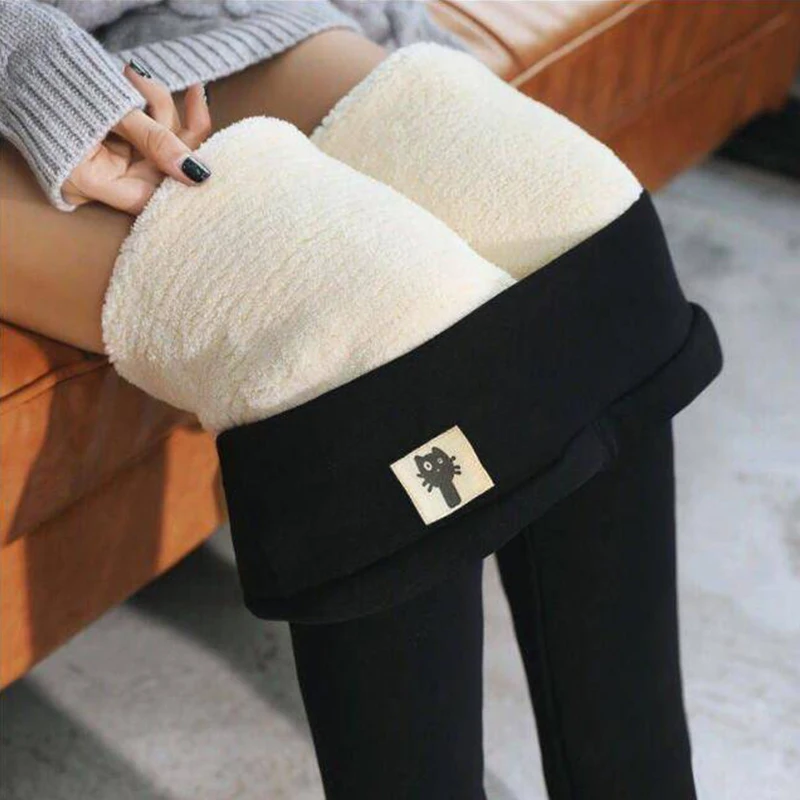 Winter Women Leggings Fleece Lined Velvet Keep Warm Pants High Waist Leggings Wo