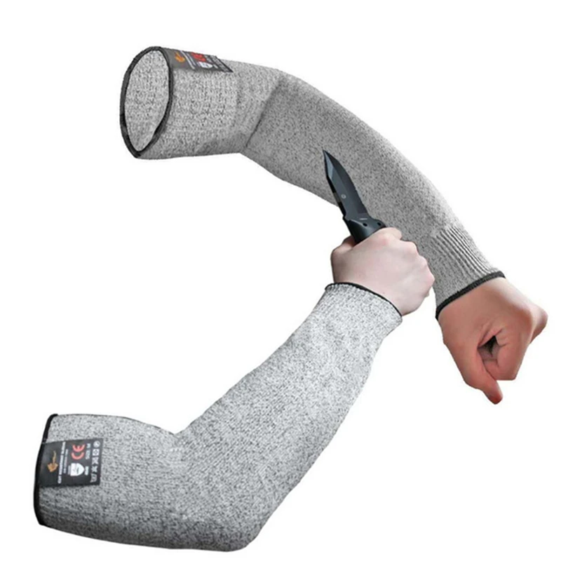 1Pc Level 5 HPPE Cut Resistant Anti-Puncture Work Protection Arm Sleeve Cover Cu