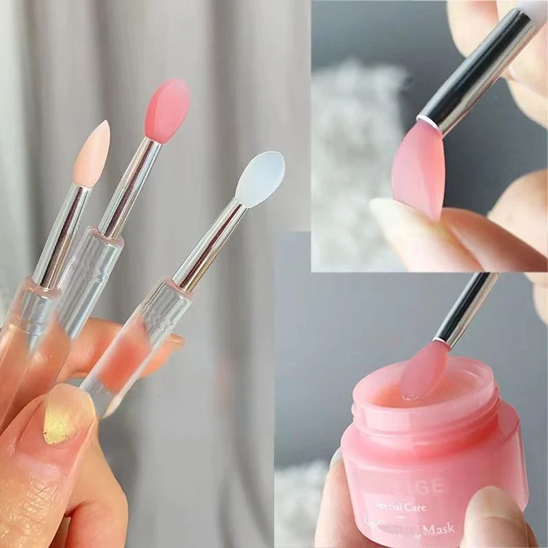 1/3/5PCS Portable Silicone Lip Brush With Cover Soft Multifunctional Lip Balm Ap