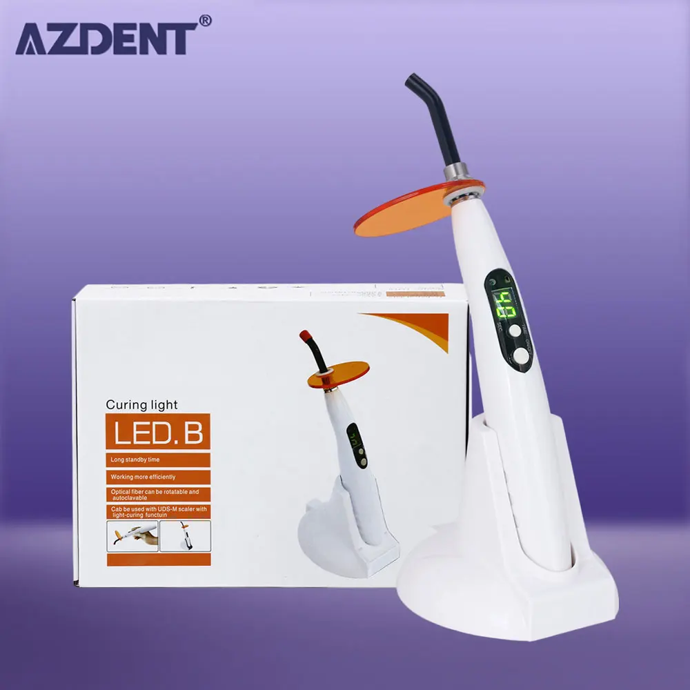 AZDENT Dental Wireless Curing Light Dentist Cordless LED Lamp Output Intensity 1