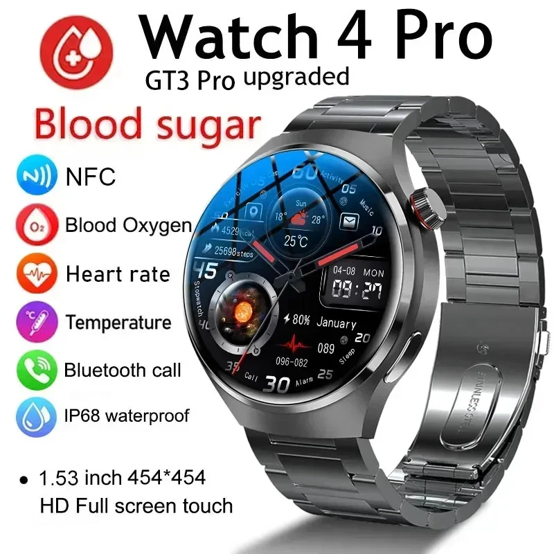 New GPS Smart Watch Men For GT4 Pro 360*360 HD Screen Heart rate Bluetooth Call 