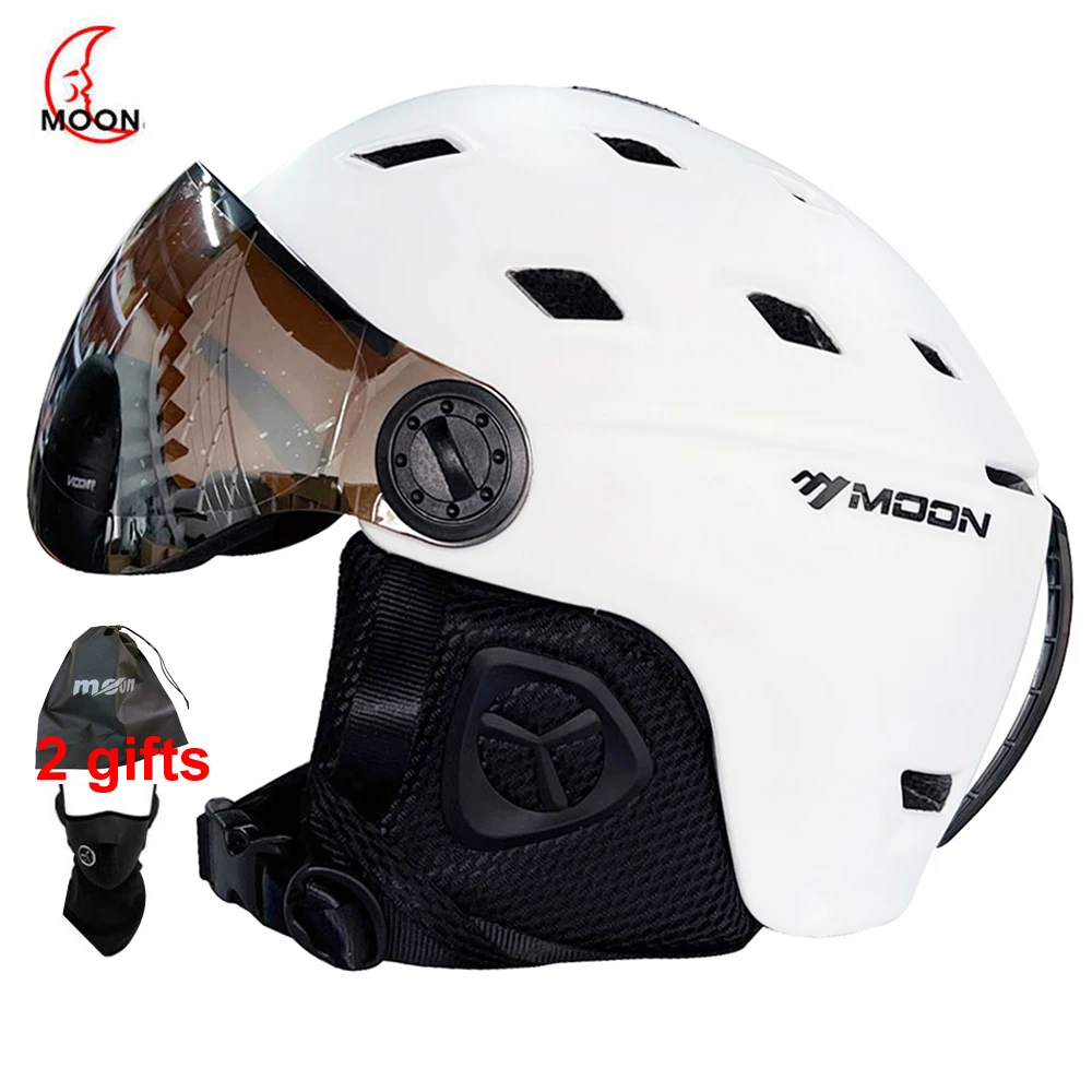 MOON Goggles Skiing Helmet Integrally-Molded PC+EPS High-Quality Ski Helmet Outd