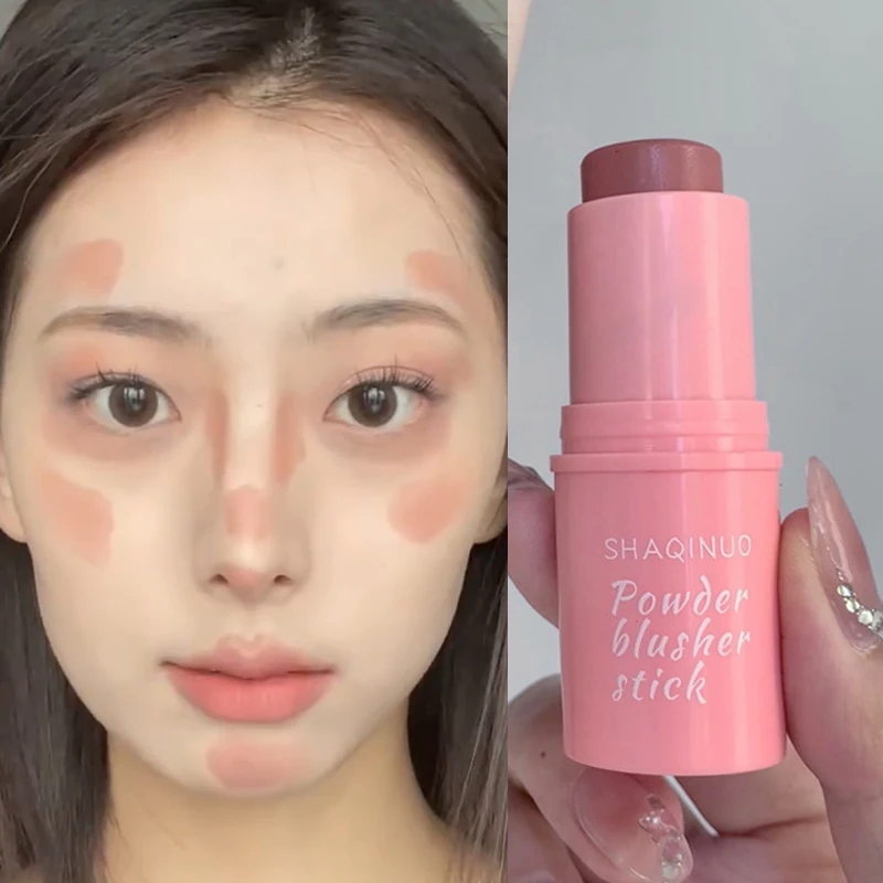 Rouge Blush Stick Waterproof Natural Cheek Blusher Cream Lasting High Color Rend