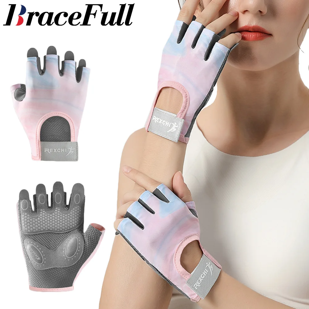 1Pair Workout Gloves Men Women Gym Lifting Fitness Climbing Exercises Work Out W