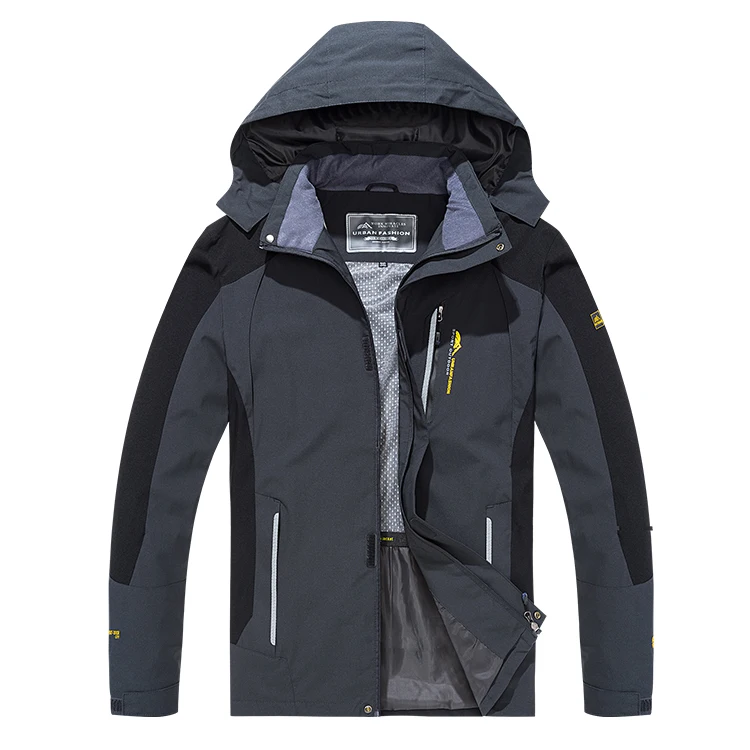 Men's Waterproof Hiking Jacket Large Size Windproof Windbreaker Camping Hunting 