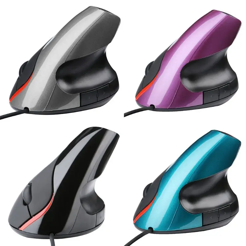 Wired Right Hand Vertical Mouse Ergonomic Gaming Mouse 1600DPI USB Optical Wrist