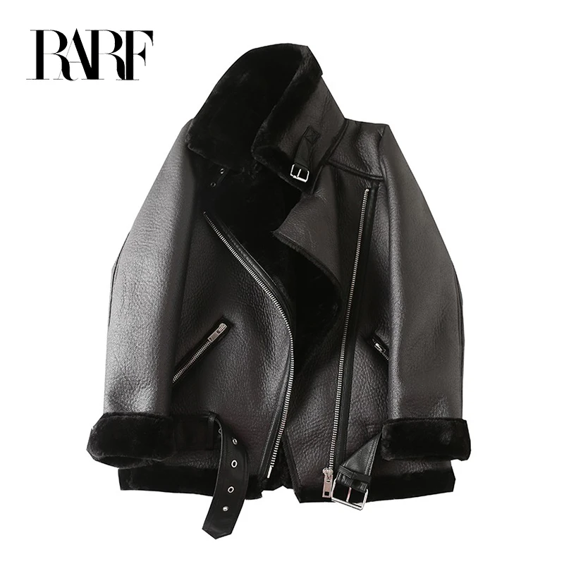 RARF The new women's jacket with extra thick warm and extra thick lamb feather r