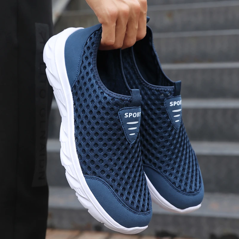 YRZL Man Sneakers 2024 Hot Sale Breathable Mesh Flats Comfortable Soft Sole Runn