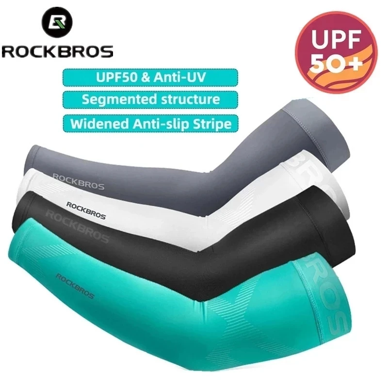 ROCKBROS Arm Sleeve Breathable Quick Dry UV Protection Cycling Sport Sleeve Ice 