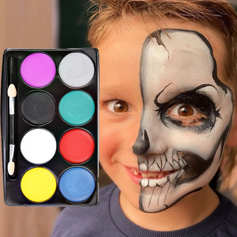 6 Colors Halloween Face Body Painting Non Toxic Safe Water Paint Oil Black Red Y