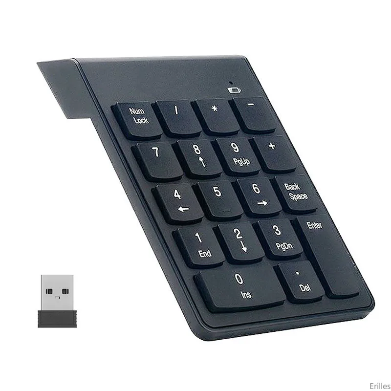 Erilles Small-size 2.4GHz Wireless Numeric Keypad Numpad 18 Keys Digital Keyboar