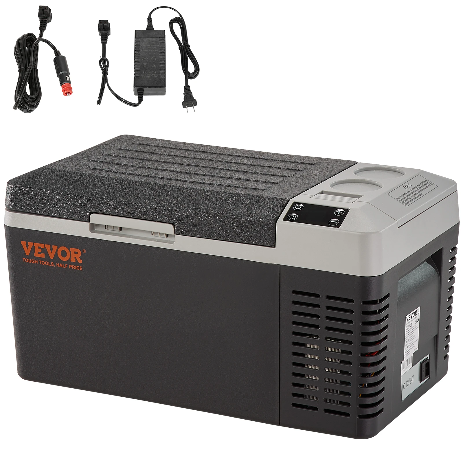 VEVOR 20L Portable Car Refrigerator Freezer Compressor Ice Box 21Qt Single Zone 