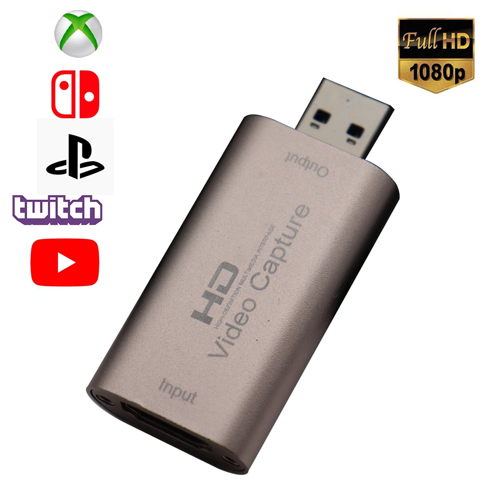 4K HDMI-compatible Video Capture Card USB 3.0 USB2.0 Grabber Recorder for PS4 Ga