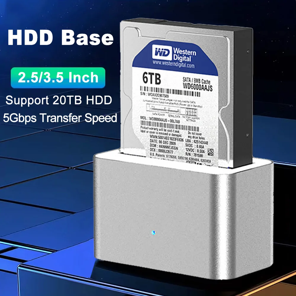 HDD Docking Station SATA to USB 3.0 Adapter for 2.5 3.5 SSD Disk Case HDD Box Do