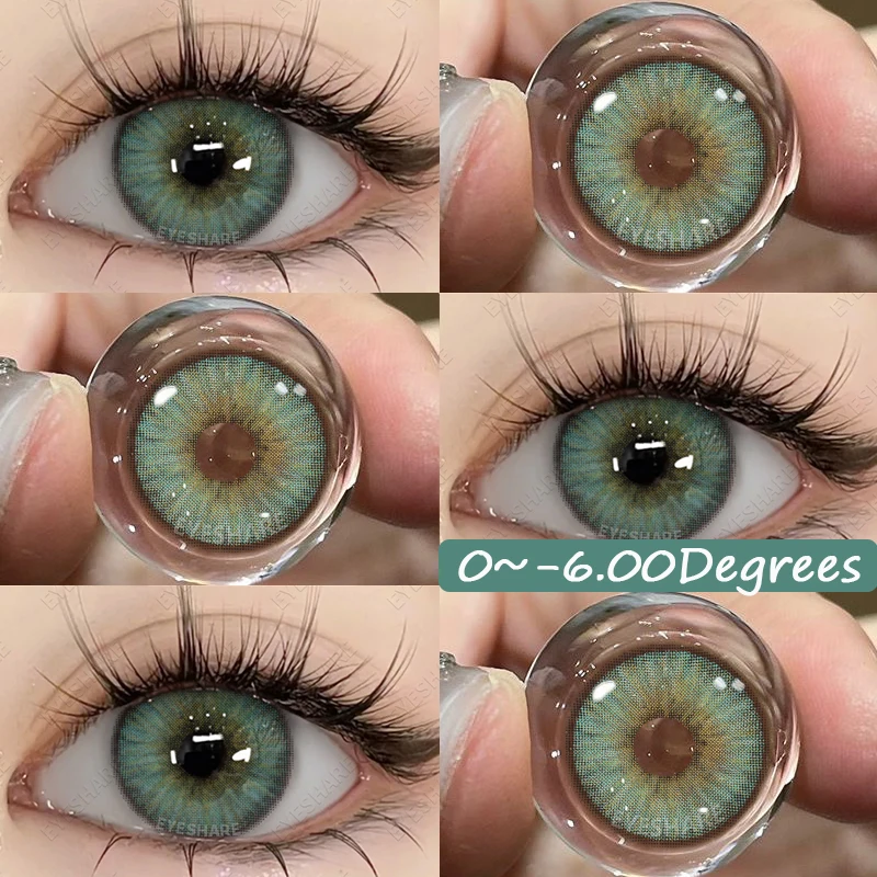 AMARA 1Pair Myopia Colored Contact Lenses for Eyes Lenses With Diopters Prescrip