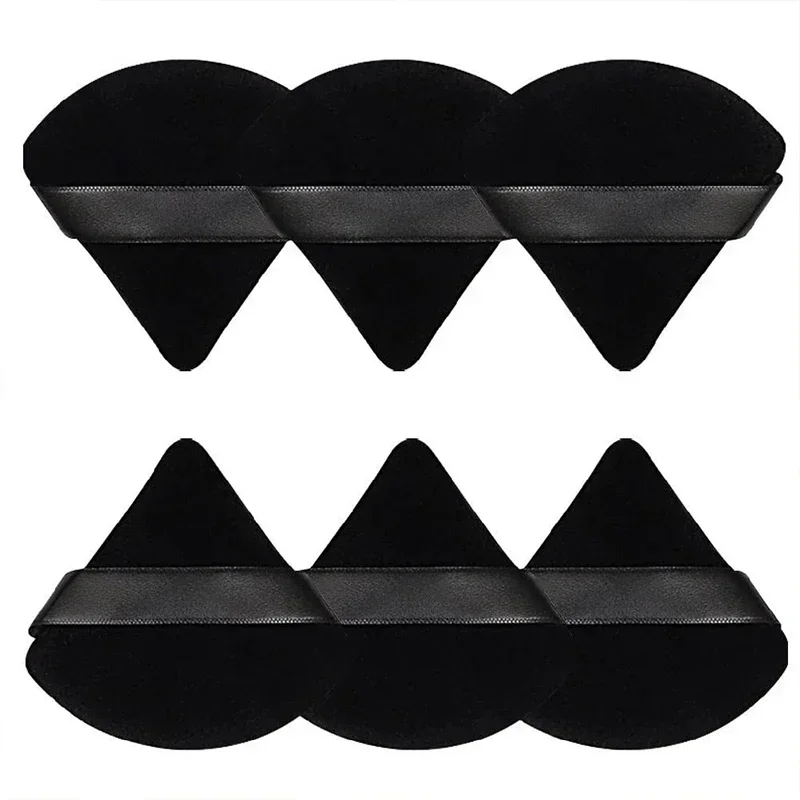 2Pcs Triangle Powder Puff Face Makeup Sponge Soft Velvet Cosmetic Puff Blender B