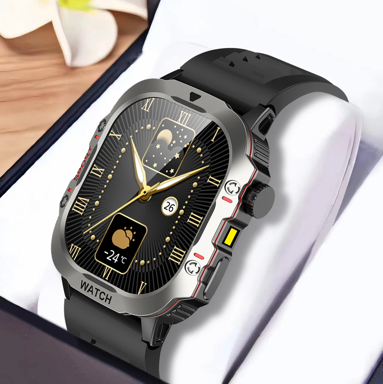 2024 Men's 5.2 Bluetooth Call Smart Watch New 2.01-inch Full Screen Touch 240 * 