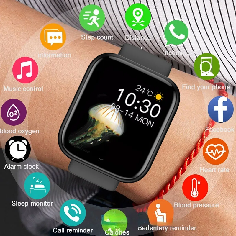 New label Smart Electronic Watch For iPhone Xiaomi Sport Fitness Pedometer Color