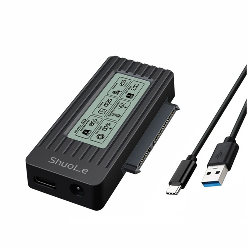 Shuole USB 3.1 Hard Drive Case 2.5/3.5-Inch Hard Drive Adapter Intelligent Digit