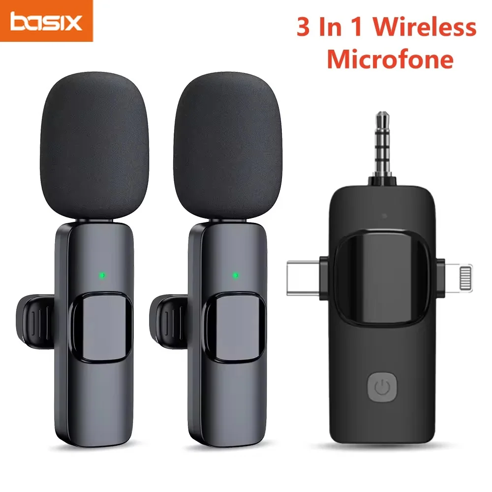 Basix Mini Lavalier Microphone Portable Audio Video Recording Mini Lapel Mic Wir