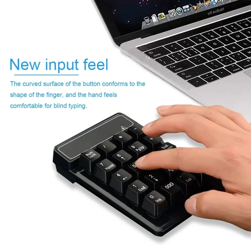 2.4G Wireless Usb Number 19 Keys Bluetooth Keyboard with Digital Display Portabl