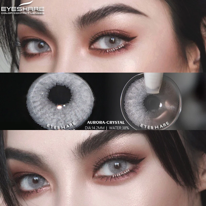 EYESHARE Natural Colored Contact Lenses 2pcs Gray Color Contacts for Eyes Cosmet