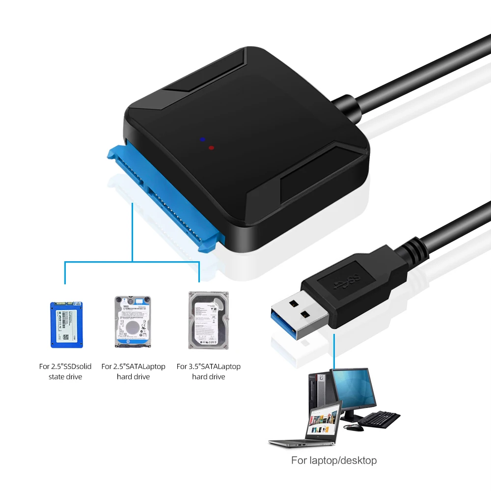 USB 3.0 To Sata 3 Adapter Sata To USB Hard Drive Converter Cable 2.5 3.5 Inch Ex