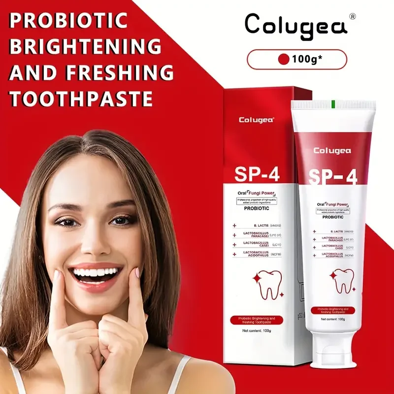SP-4 Probiotic Brightened Toothpaste for Healthy Teeth and Gums, Fresh Breath To