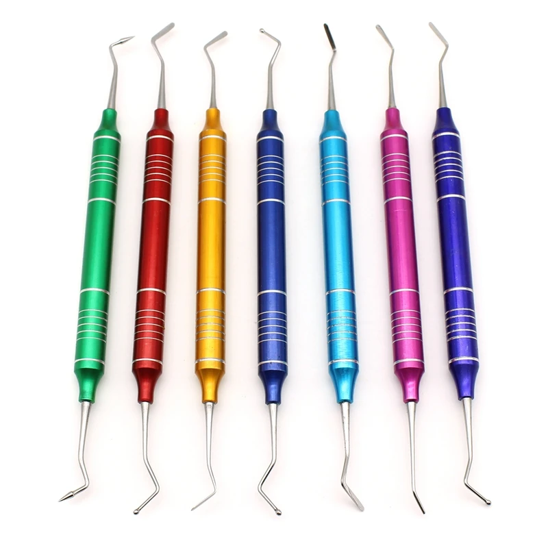 7Pcs Dental Composite Resin Filling Spatula Restorative Instrument Filler Set Ae