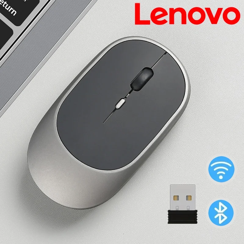Lenovo Wireless Mouse Bluetooth-compatible 2.4G Silent Mice Adjustable DPI Ergon