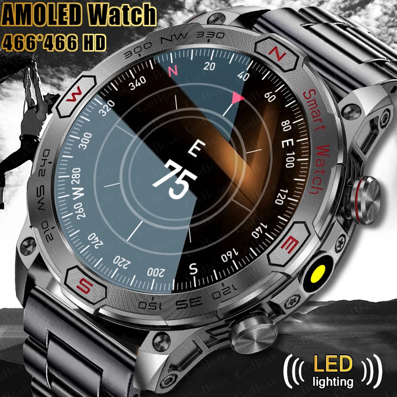 2024 New Bluetooth Call Smart Watch Men For Huawei Xiaomi AMOLED Display GPS Tra