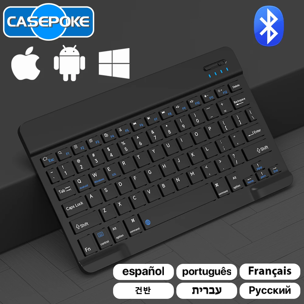 CASEPOKE For iPad Xiaomi Samsung Huawei Tablet Phone Bluetooth Keyboard and Mous
