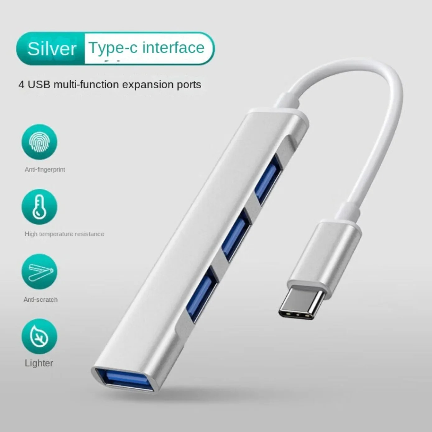 4Port USB 3.0 Hub USB Hub High Speed type c Splitter 5Gbps For PC Computer Acces