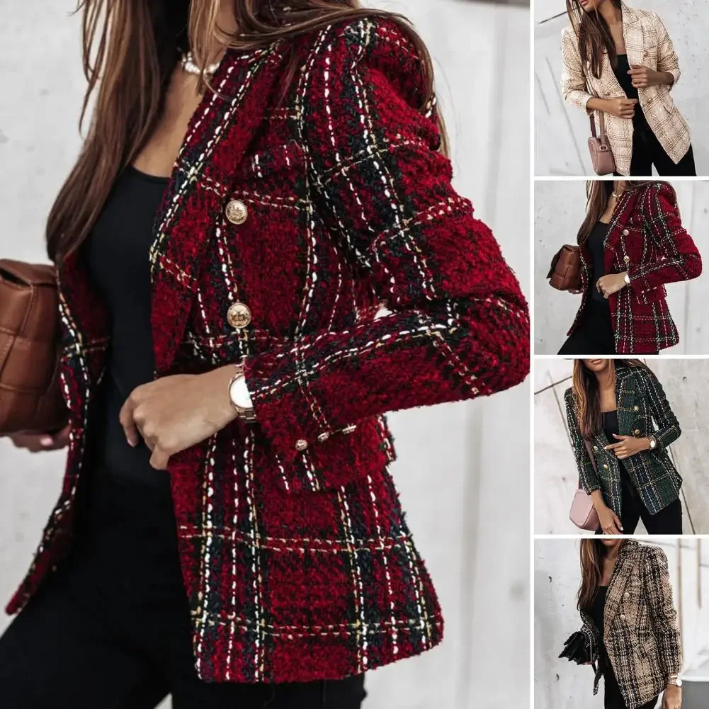 2024 Autumn/Winter New blazer for lady elegant cardigan buttons jacket blazer wo