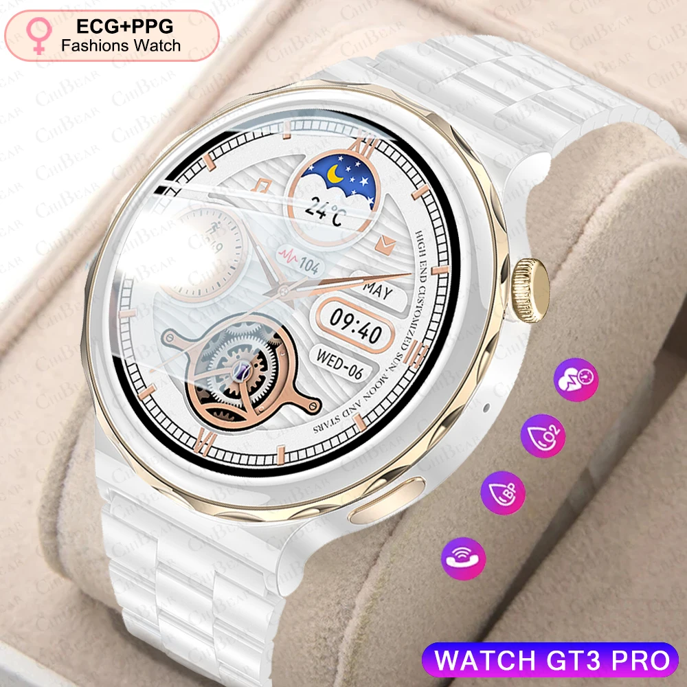 Fashion Women Smart Watch Heart Rate GPS Sport Fitness Watch Waterproof Voice Ca