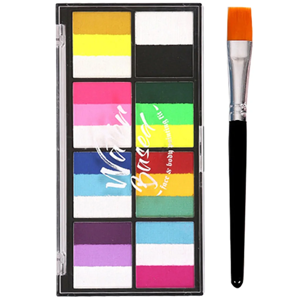 Water-Soluble Rainbow Palette Children Face Paints Portable Body Paint Stage Mak