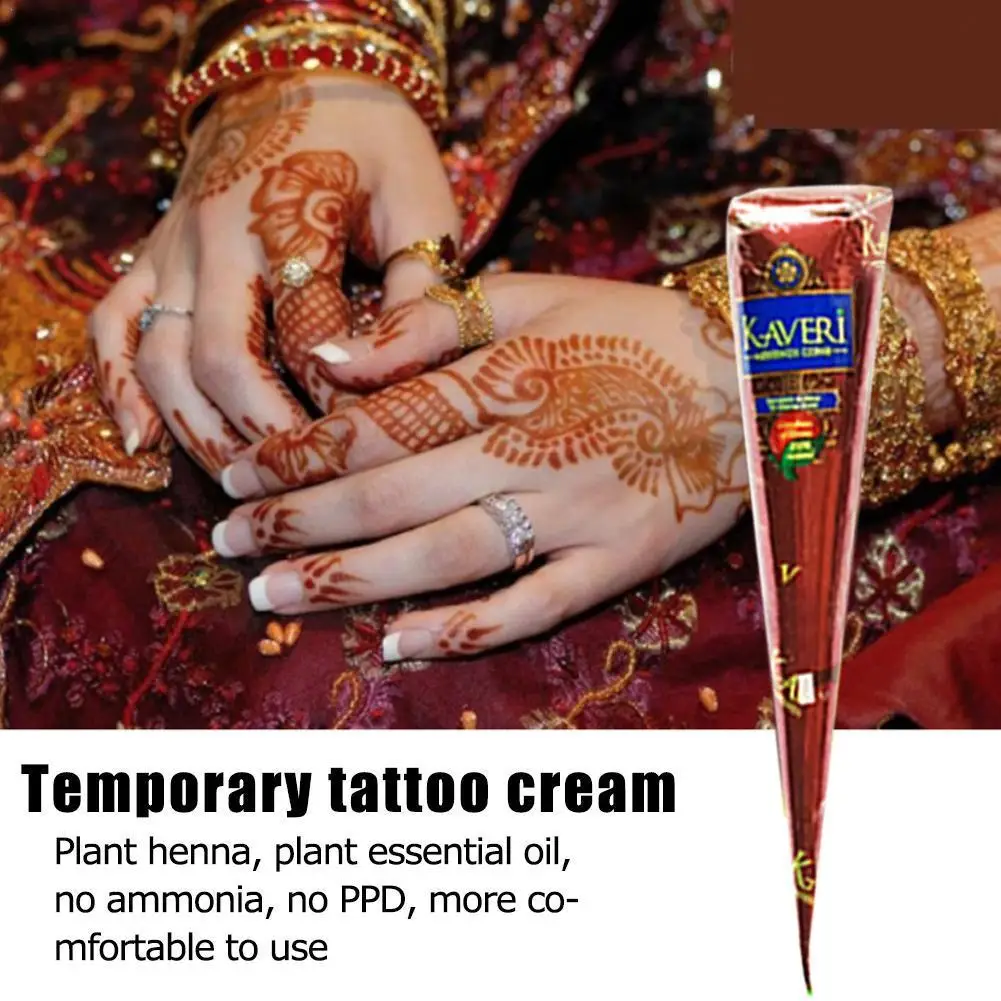 Tattoo Paste Black White Brown Red Henna Cones Indian For Temporary Tattoo Stick
