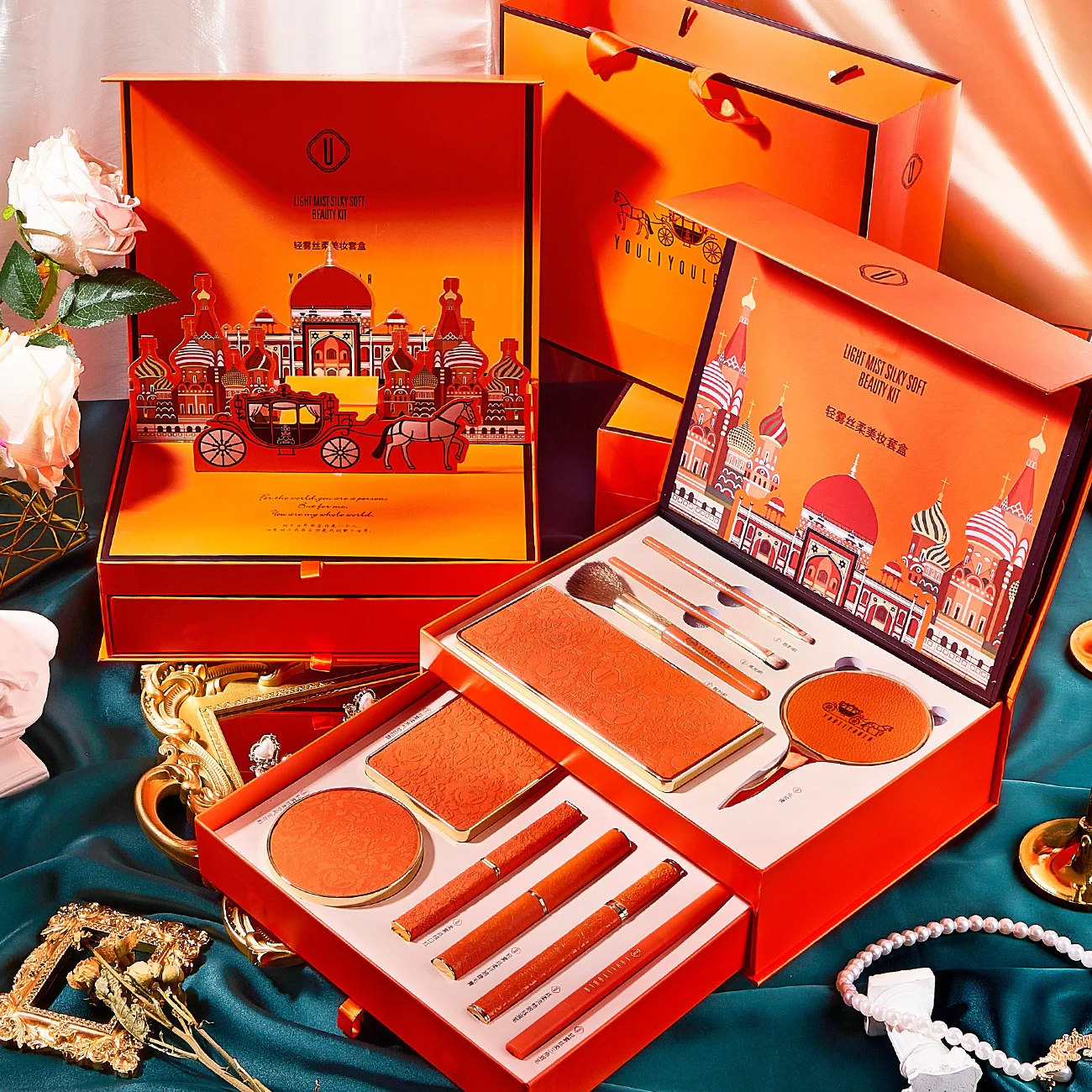 10 Pcs Makeup Set Gift Box Makeup Box BB Cream Lipstick Eyeliner Eyeshadow Eyebr