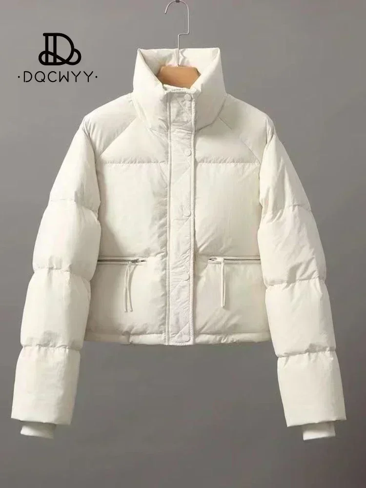 Women's Jacket 2024 New in Cotton-padded Clothes Short Korean Fashion Stand Coll