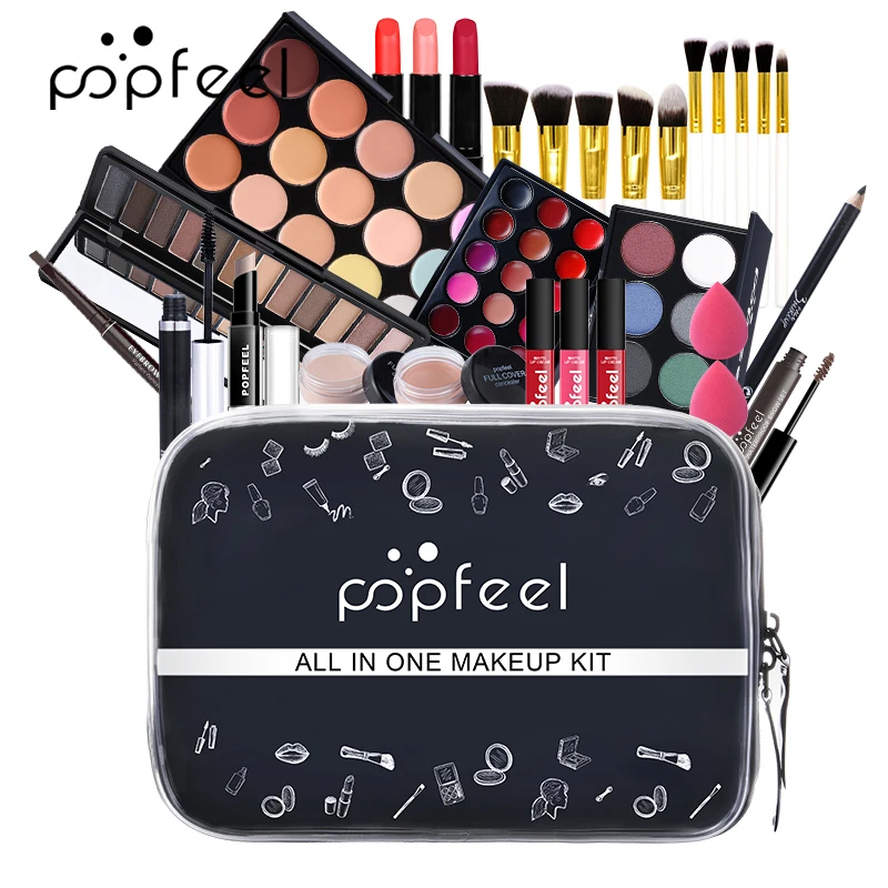 Women's Makeup Set Eyeshadow Concealer Lip Gloss Mascara Lipstick Eyeliner Set B
