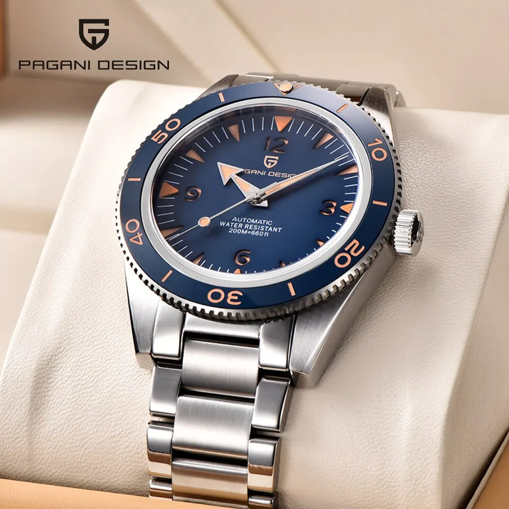 2024 New PAGANI Design 41mm Men's Automatic Mechanical Watch Classic Retro 200m 
